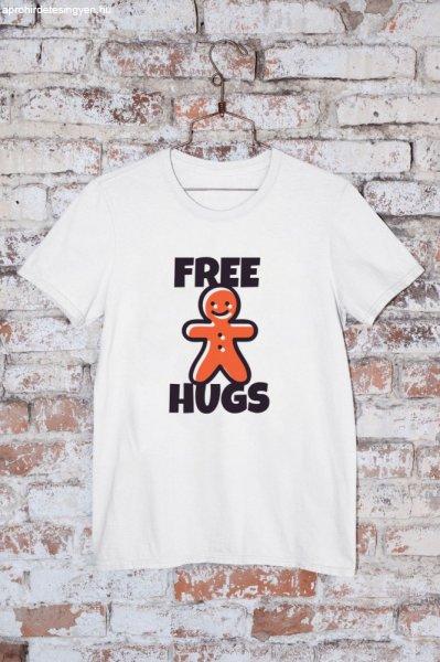 Free Hugs-ingyen ölelés fehér póló