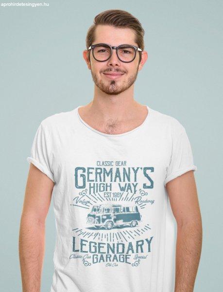 Germany's high way Barkas fehér póló