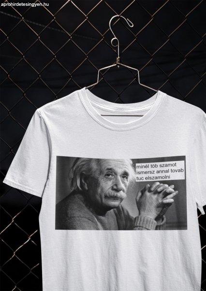 Einstein fehér póló
