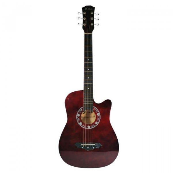 Klasszikus gitár IdeallStore®, 95 cm, fa, Cutaway, bordó, tokkal együtt,
bordó színű