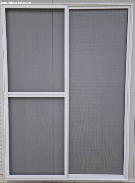 Keretes toló szúnyogháló ajtó (kivehető) - kétpályás Összeszerelt