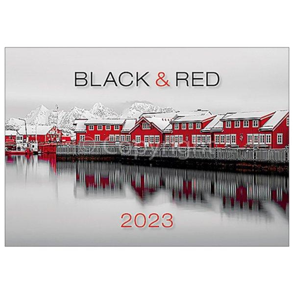Falinaptár képes 450 × 315 mm Black &Red Dayliner 2023.
