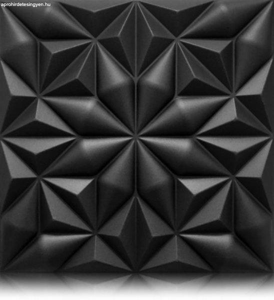 Polistar Onyx fekete mintás beltéri polisztirol falpanel (50x50cm)