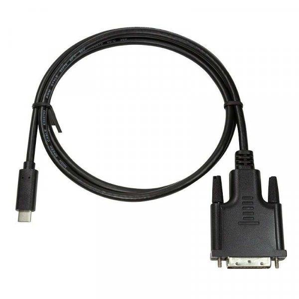 LogiLink UA0332 video átalakító kábel 3 M USB C-típus DVI-D Fekete