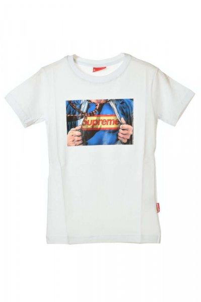 Supreme fehér Superman mintás gyerek póló