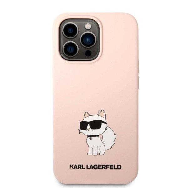 Karl Lagerfeld folyékony szilikon Choupette NFT hátlap iPhone 13 Pro
rózsaszínű készülékhez