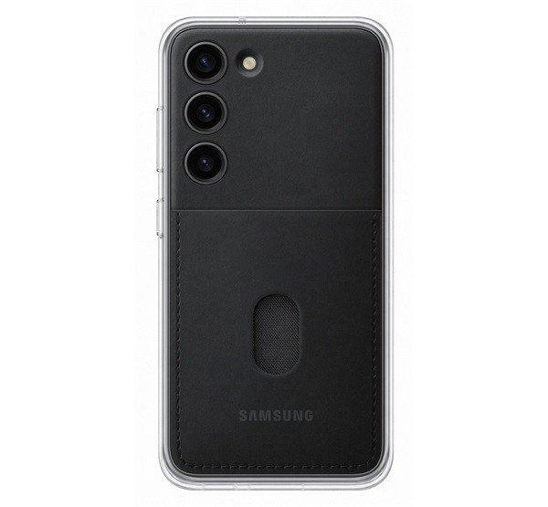 SAMSUNG műanyag telefonvédő (közepesen ütésálló, cserélhető
átlátszó + bankkártya tartó hátlap) FEKETE Samsung Galaxy S23 Plus
(SM-S916)