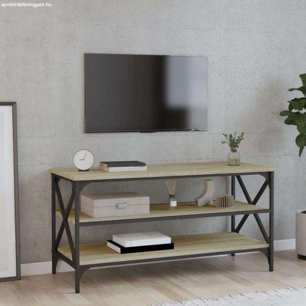 vidaXL sonoma-tölgyszínű szerelt fa fali TV-szekrény 100x40x50 cm