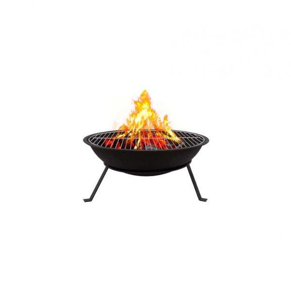 Kerti grill, 55 x 27 cm, fekete, acél, WFB50