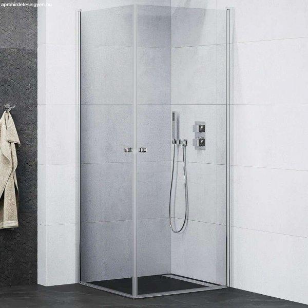 Mexen Pretoria Duo 100x100 szögletes két nyílóajtós zuhanykabin 6 mm vastag
vízlepergető biztonsági üveggel, krómozott elemekkel, 190 cm magas