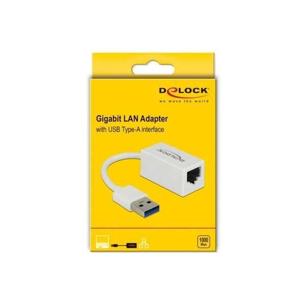 Delock 65905 USB 3.0 > Gigabit LAN átalakító, kompakt, fehér