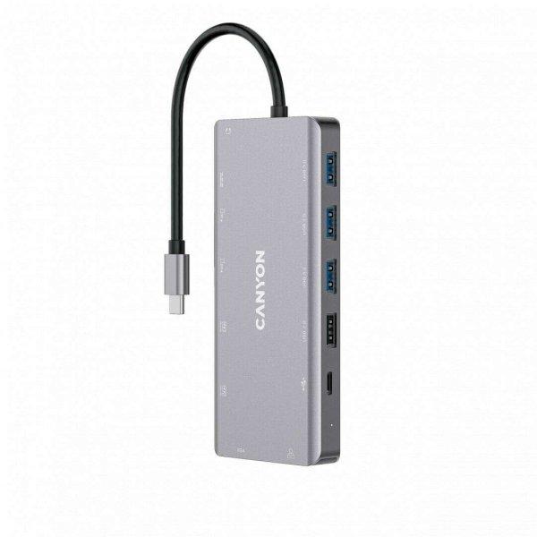 Canyon CNS-TDS12 13-in-1 USB Type-C Multiport Hub Dark Gray CNS-TDS12