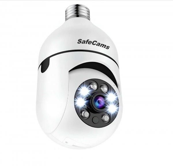 SafeCams 3MP Full HD megfigyelő kamera, izzóként is használható, riasztás,
360°-os izzó áttekintés, mozgásérzékelő, automatikus nyomkövetés,
mesterséges intelligencia, emberi test követése, egyszerű telepítés,
fehér, 128G max