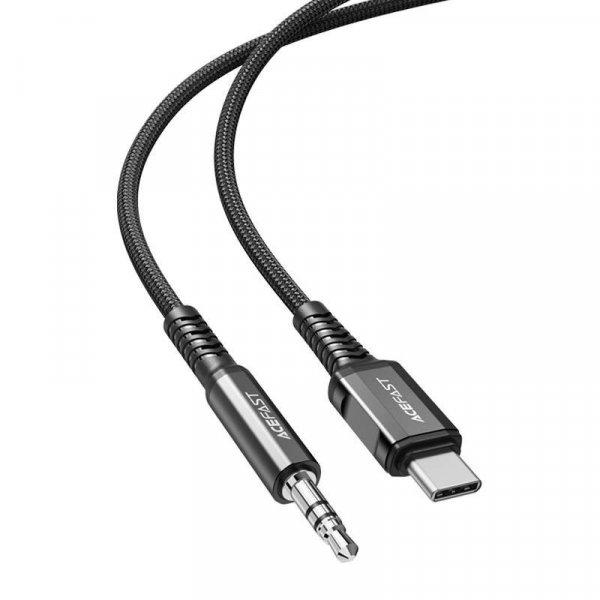 USB-C-mini jack 3,5 mm-es kábel Acefast C1-08 1,2 m (fekete)