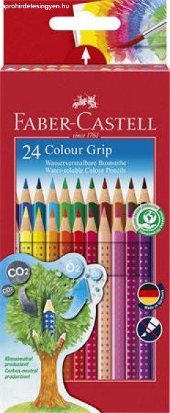 Színes ceruza készlet, háromszögletű, FABER-CASTELL "Grip 2001",
24 különböző szín
