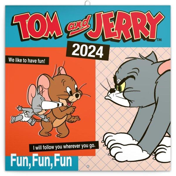 Falinaptár képes lemeznaptár 300x300mm, Tom and Jerry Realsystem 2024.