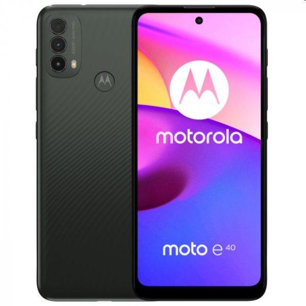 Motorola Moto E40, 4/64GB, carbon szürke