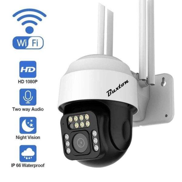 Biztonsági PTZ Kamera, vezeték nélküli, mozgásérzékelős, kültéri,
éjjellátó, FullHD