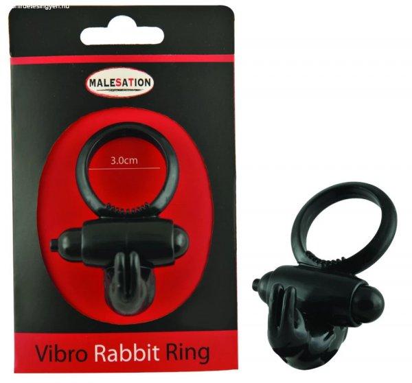 Malesation Vibro Rabbit Ring Black