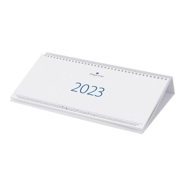 Asztali naptár Club fekvő fehér lapokkal fehér 320 × 150 mm Dayliner 2024.