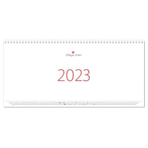 Asztali naptár Oktáv tömb fehér lapokkal 320 × 150 mm Dayliner 2024.