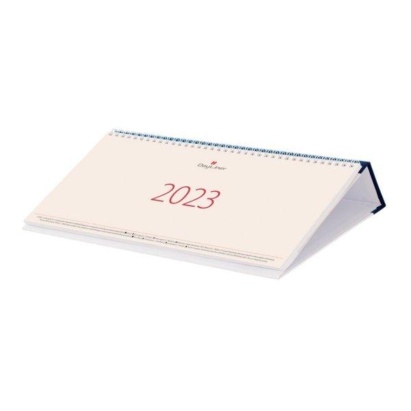 Asztali naptár Kódex fekvő fehér lapokkal kék 320 × 150 mm Dayliner 2024.