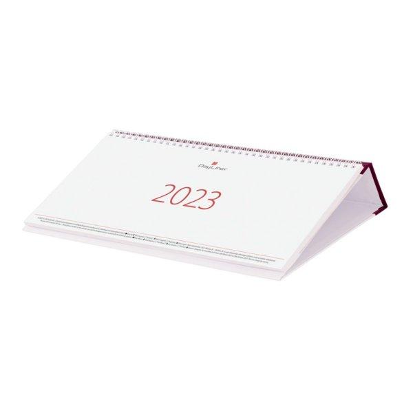 Asztali naptár Oktáv fekvő fehér lapokkal bordó 320 × 150 mm Dayliner
2024.