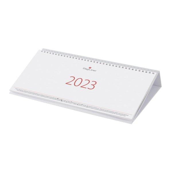 Asztali naptár Oktáv fekvő fehér lapokkal fehér 320 × 150 mm Dayliner
2024.