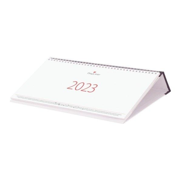 Asztali naptár Oktáv fekvő fehér lapokkal fekete 320 × 150 mm Dayliner
2024.