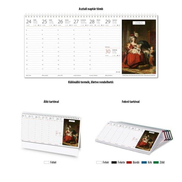 Asztali naptár fehér lapokkal 320 × 150 mm Művészet világa tömb Dayliner
2024.