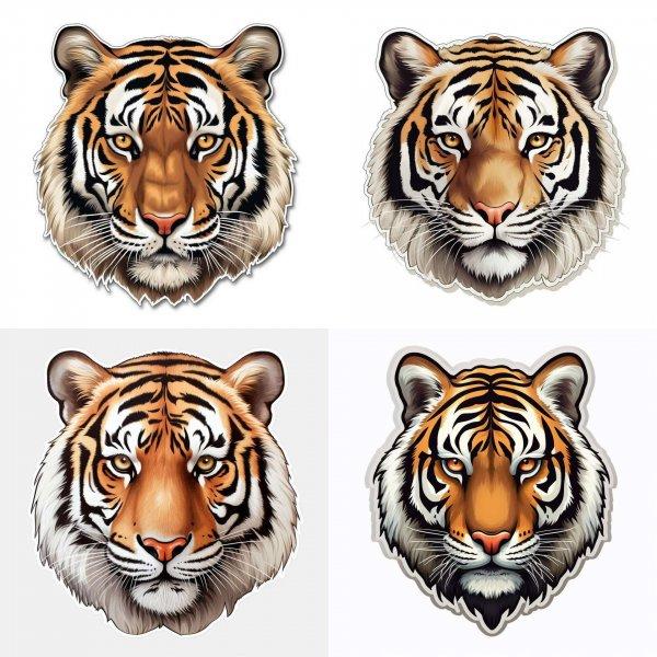Élethű tigris fejes falmatrica | 8 + 24 db-os szett | 80 cm x 80 cm -
babaszoba faldekoráció