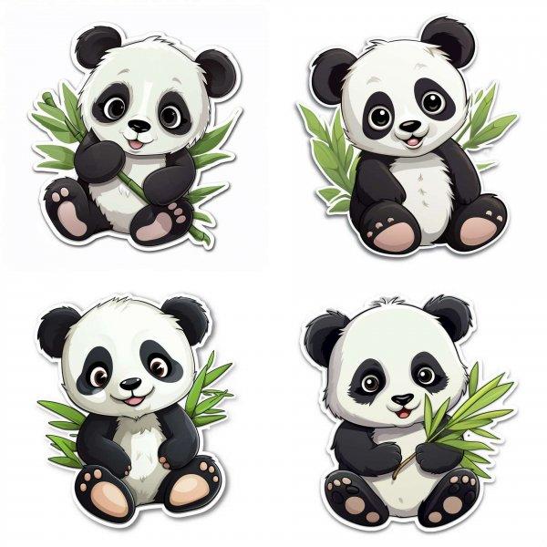 Pandamacis falmatrica, bambuszág | 8 + 24 db-os szett | 80 cm x 80 cm -
babaszoba faldekoráció