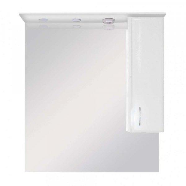 Bianca Plus 85 fürdőszoba bútor felsőszekrény, magasfényű fehér
színben, jobbos nyitásirány