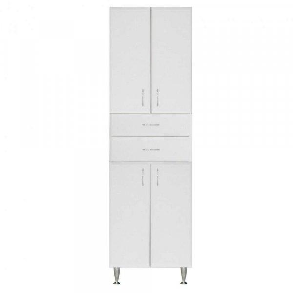 Bianca Plus 60 magas szekrény 4 ajtóval, 2 fiókkal, magasfényű fehér
színben
