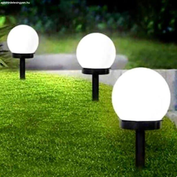 Gömb napelemes lámpa készlet 3db leszúrható kerti LED lámpa