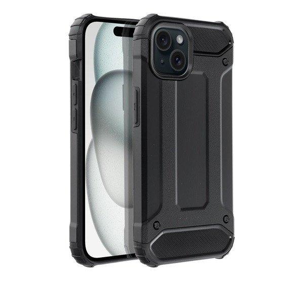 Forcell Armor hátlap tok, Apple iPhone 15, fekete
