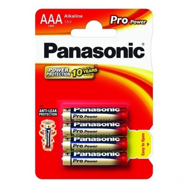 elem PANASONIC Pro Power 1,5 V alkáli AAA szupertartós (4db)