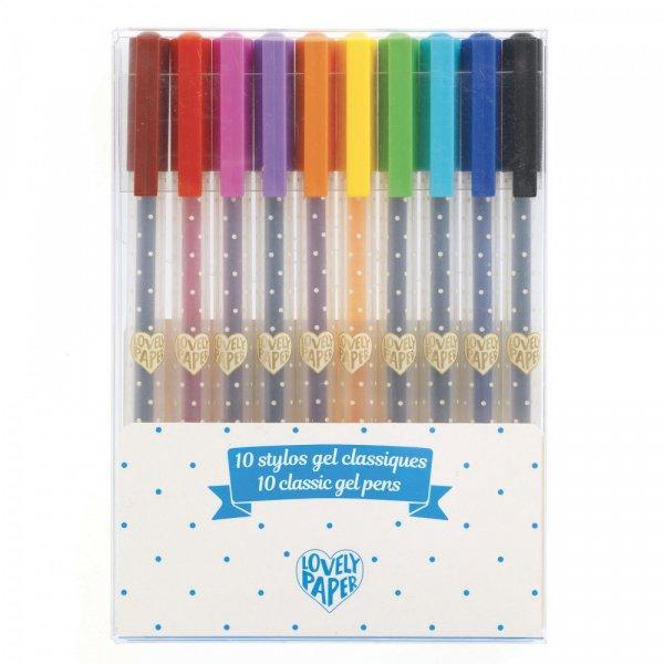 Djeco: Lovely Paper 10 stylos gel classiques