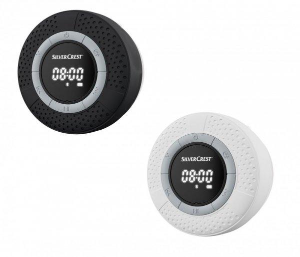 SilverCrest SBL 3 D1 vízálló fürdőszobai Bluetooth hangszóró FM
rádióval, LCD kijelzővel 