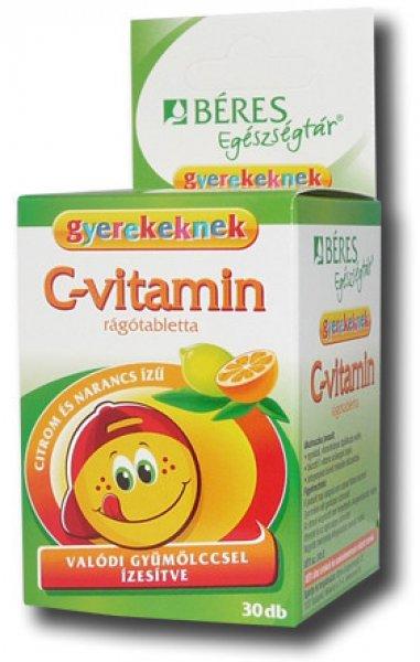 Béres c-vitamin rágótabletta gyerekeknek citrom-narancs 30 db