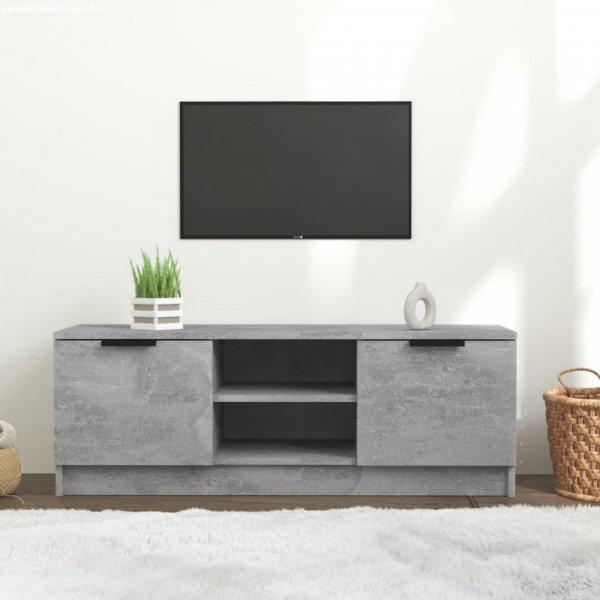 betonszürke szerelt fa TV-szekrény 102 x 35 x 36,5 cm