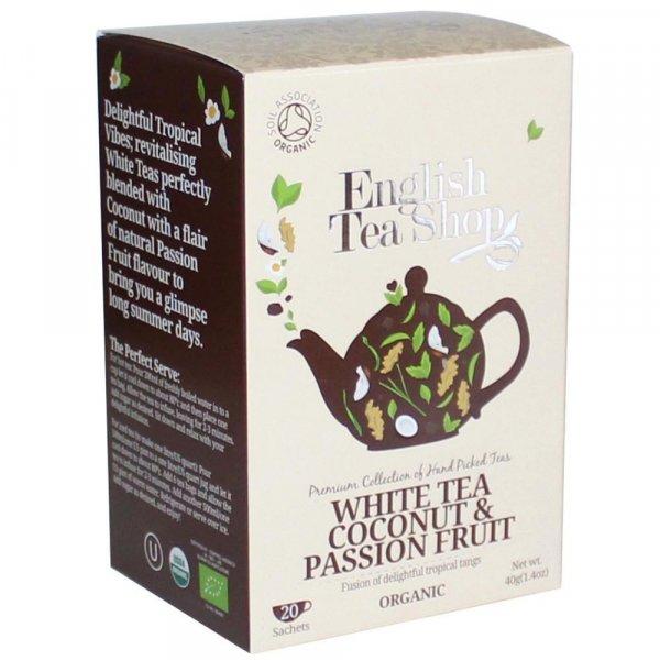 ETS 20 Fehér Bio Tea Kókusszal és Passion Gyümölccsel 40G (English Tea
Shop)52975