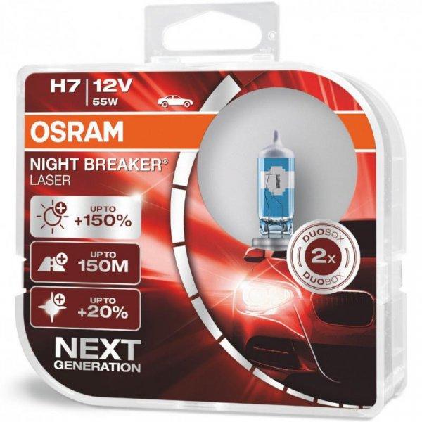 Osram Night Breaker Laser H7 +150% halogén izzó 55W