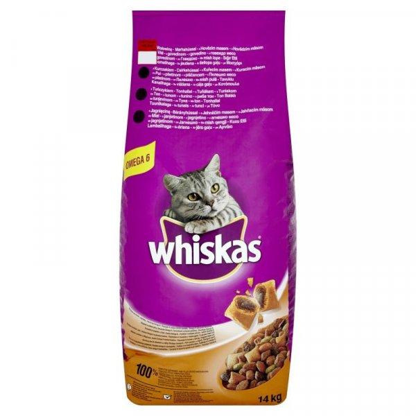 Whiskas száraz macskaeledel marhával 14kg