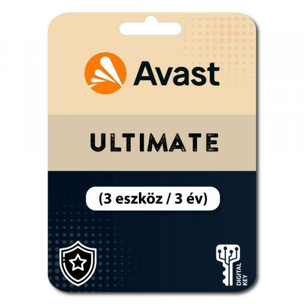 Avast Ultimate (3 eszköz / 3 év) (Elektronikus licenc) 