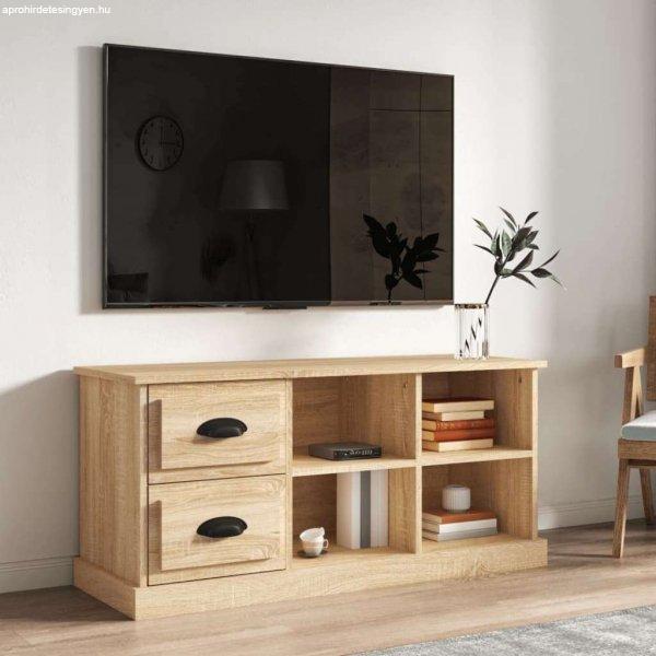 vidaXL sonoma-tölgyszínű szerelt fa fali TV-szekrény 102x35,5x47,5 cm