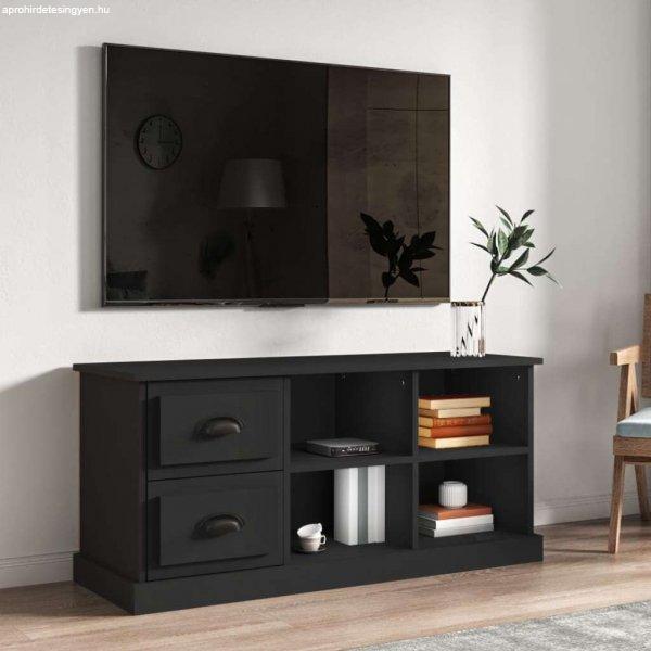 vidaXL fekete szerelt fa TV-szekrény 102 x 35,5 x 47,5 cm
