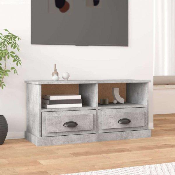 vidaXL betonszürke szerelt fa TV-szekrény 93 x 35,5 x 45 cm