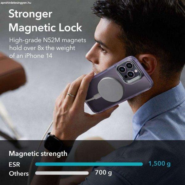 Apple iPhone 14 Pro ESR Classic Kikstand Halolock kitámasztható Magsafe tok,
Átlátszó-Lila