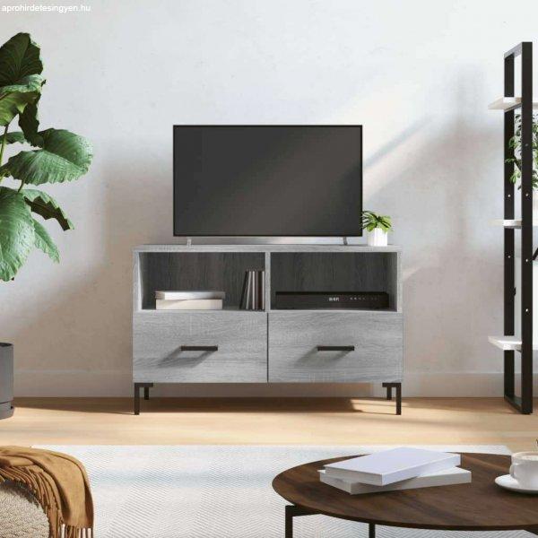 vidaXL szürke sonoma színű szerelt fa TV-szekrény 80x36x50 cm